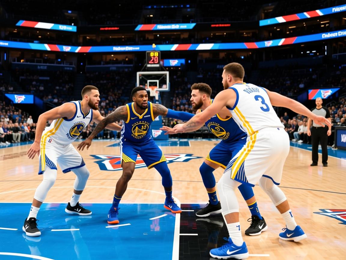 勇士对阵雷霆,全队合力抵挡对手 第2张